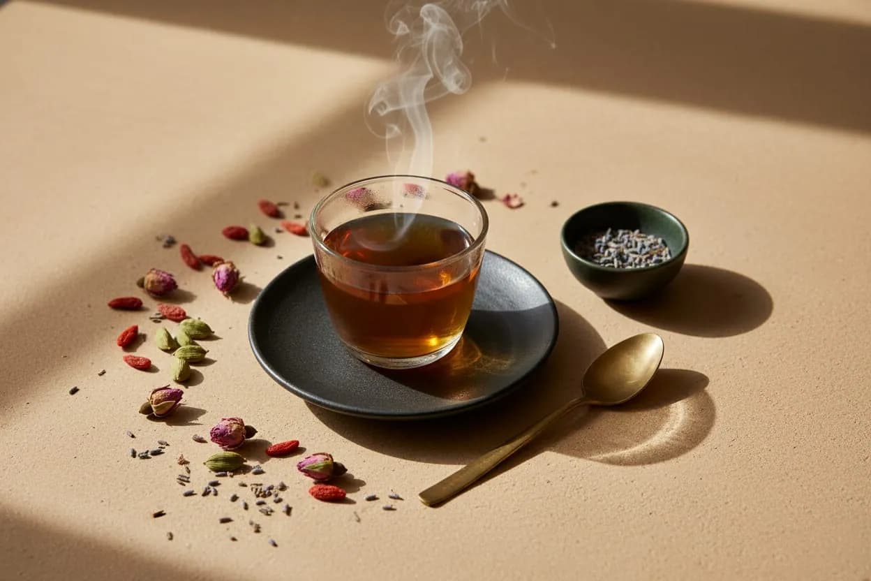 Dried herbs & steeping tea