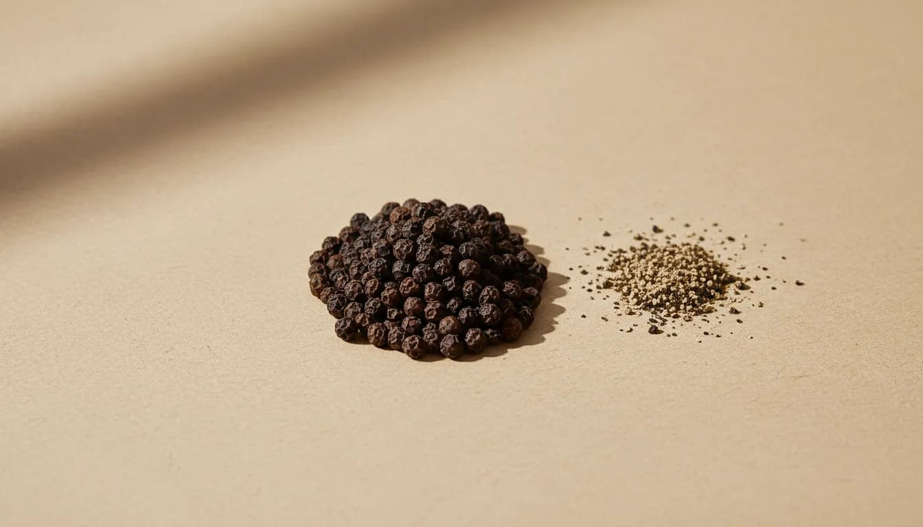 black peppercorns